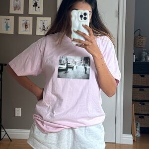 Supreme t shirt in baby pink